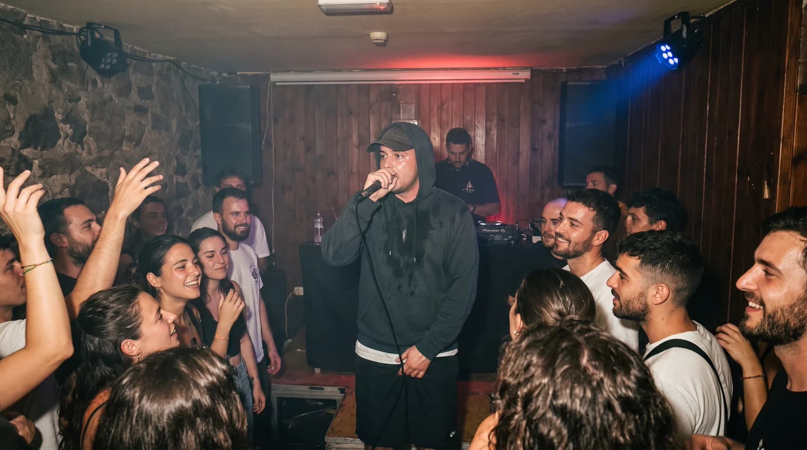 Hip-hop / R&B club night atmosphere
